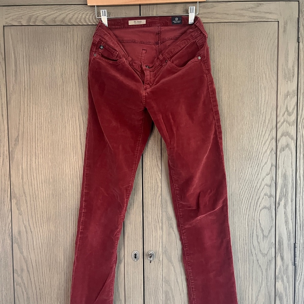 AG Adriano Goldschmied Women's Burgundy Skinny Jeans